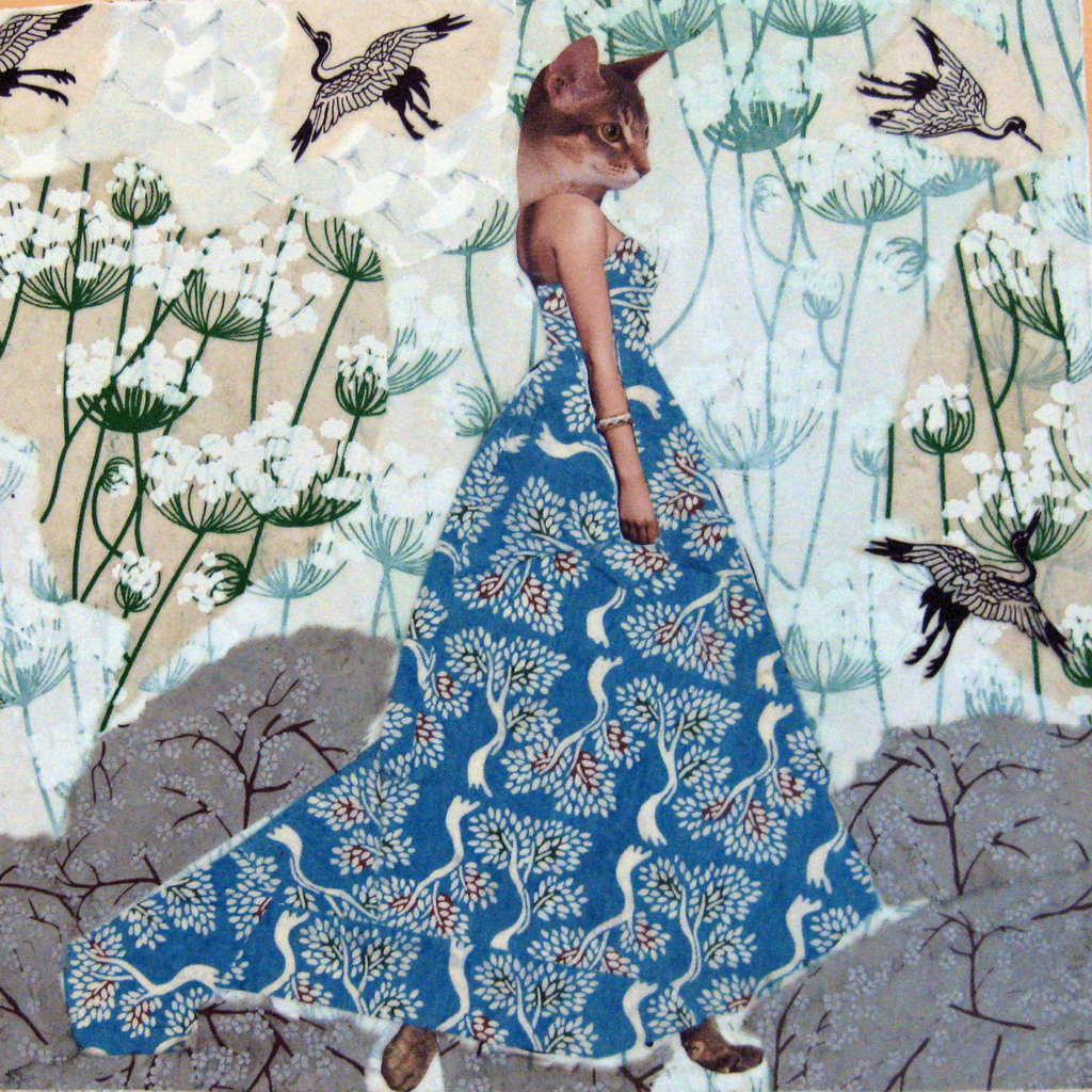 Cat in a Blue Gown by Jessie Lawson